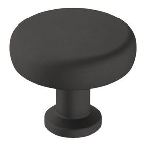 Amerock BP36780FB Matte Black Cabinet Pull Handle 1 1/4” Knob NEW Open Box